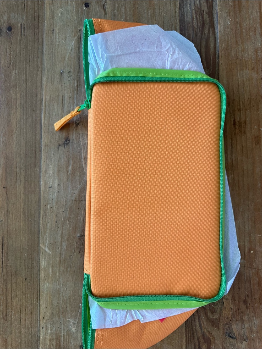 Orange and Green Trader Joe's insulated tote